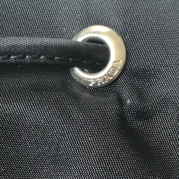 Prada Logos Vela Nylon Mini Drawstring Bag Pouch - Picture 8 of 11